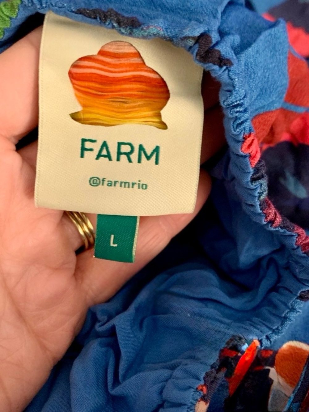 FARM Rio Blue Tropical Parrot Maxi Sundress - Picture 6 of 6